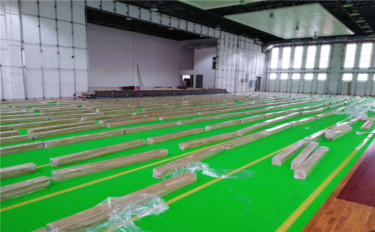 硬木企口風雨操場地板主輔龍骨結構