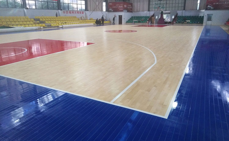 柞木籃球運動地板批發**