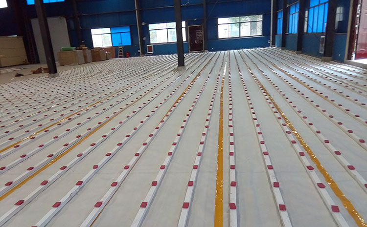 20厚NBA籃球場木地板單層龍骨結構