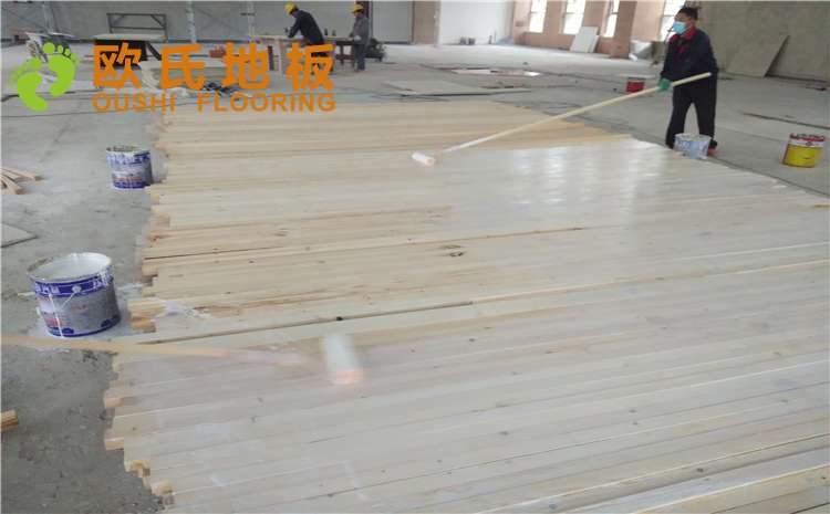 江蘇連云港消防隊籃球館木地板