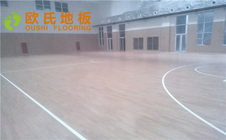 青島市黃島區(qū)濱海街道中心小學體育館木地板圖片