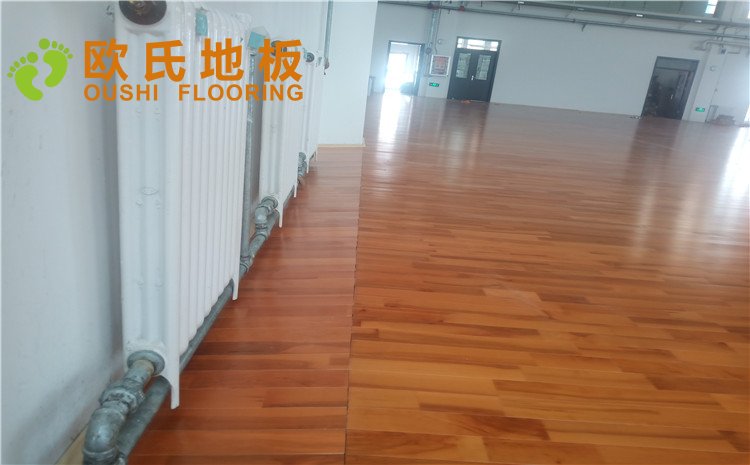 烏魯木齊市烏蘇市南區第二中學體育館木地板項目——歐氏實木運動地板