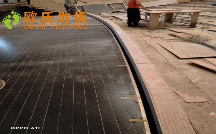 河北廊坊益田同文學校舞臺木地板項目-歐氏實木運動地板